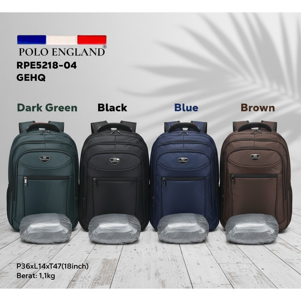 TAS RANSEL POLO ENGLAND TAS RANSEL LAPTOP TAS RANSEL MULTIFUNSI RPE5218-04