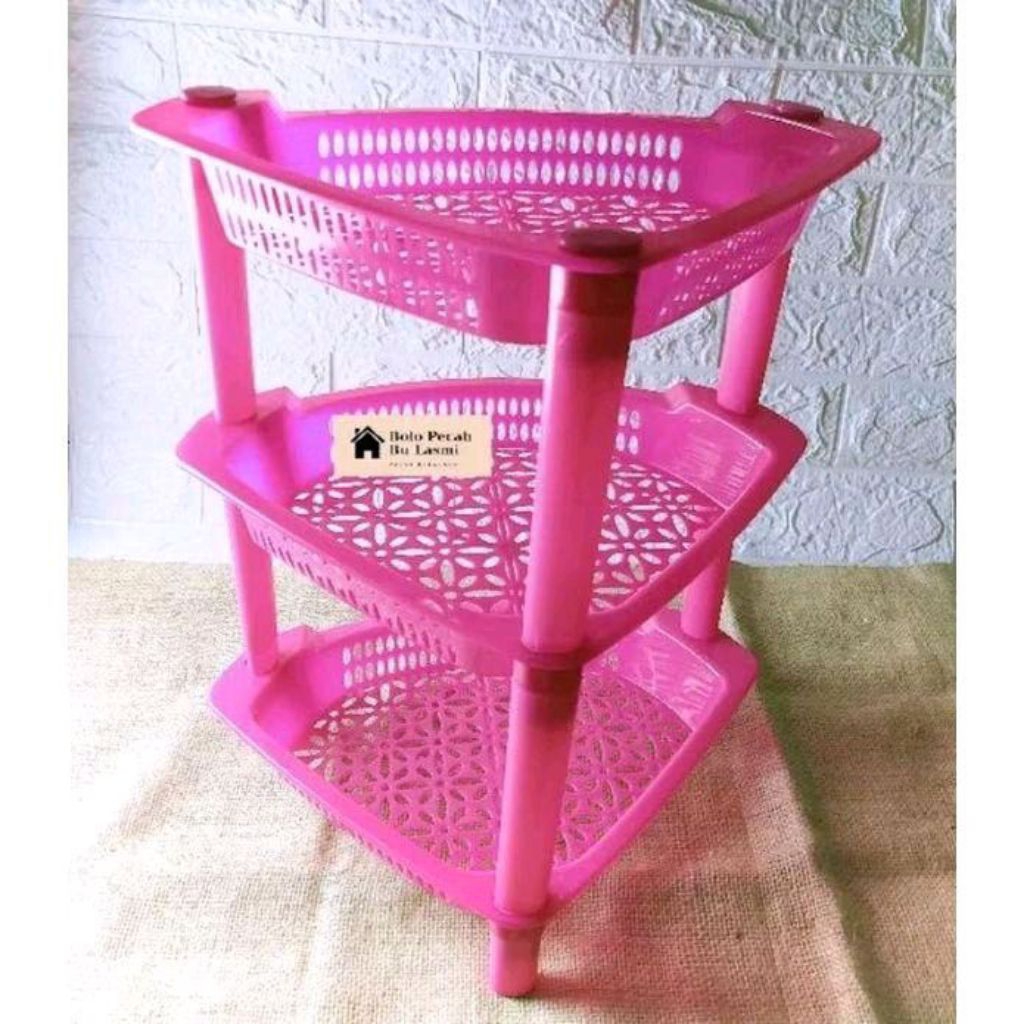 BL - Rak Susun Sudut Murah / Rak Susun Sudut Serbaguna / Rak Susun Plastik Biasa / Rak Dapur Mini / 