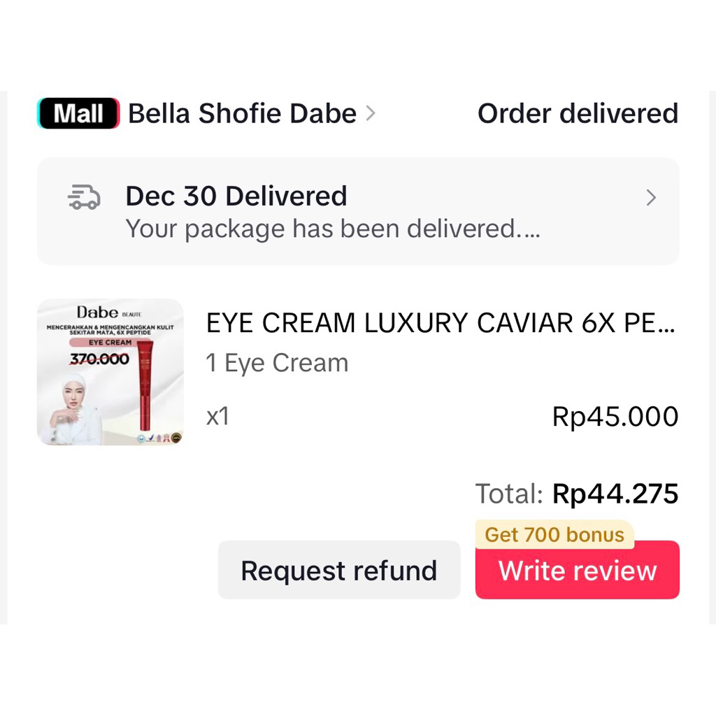 Non-Segel, Dabe Beauty - Eye Cream Luxury Caviar 6x Peptide Nourishing