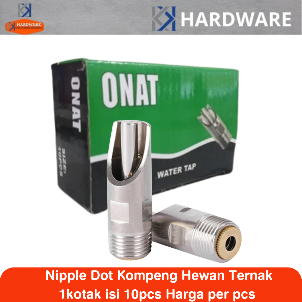 ALAT MINUM DOT NIPPLE BABI PIG NIPLE DRINKER ALAT MINUM DOT HEWAN TERNAK BABI KAMBING DOMBA STAINLES