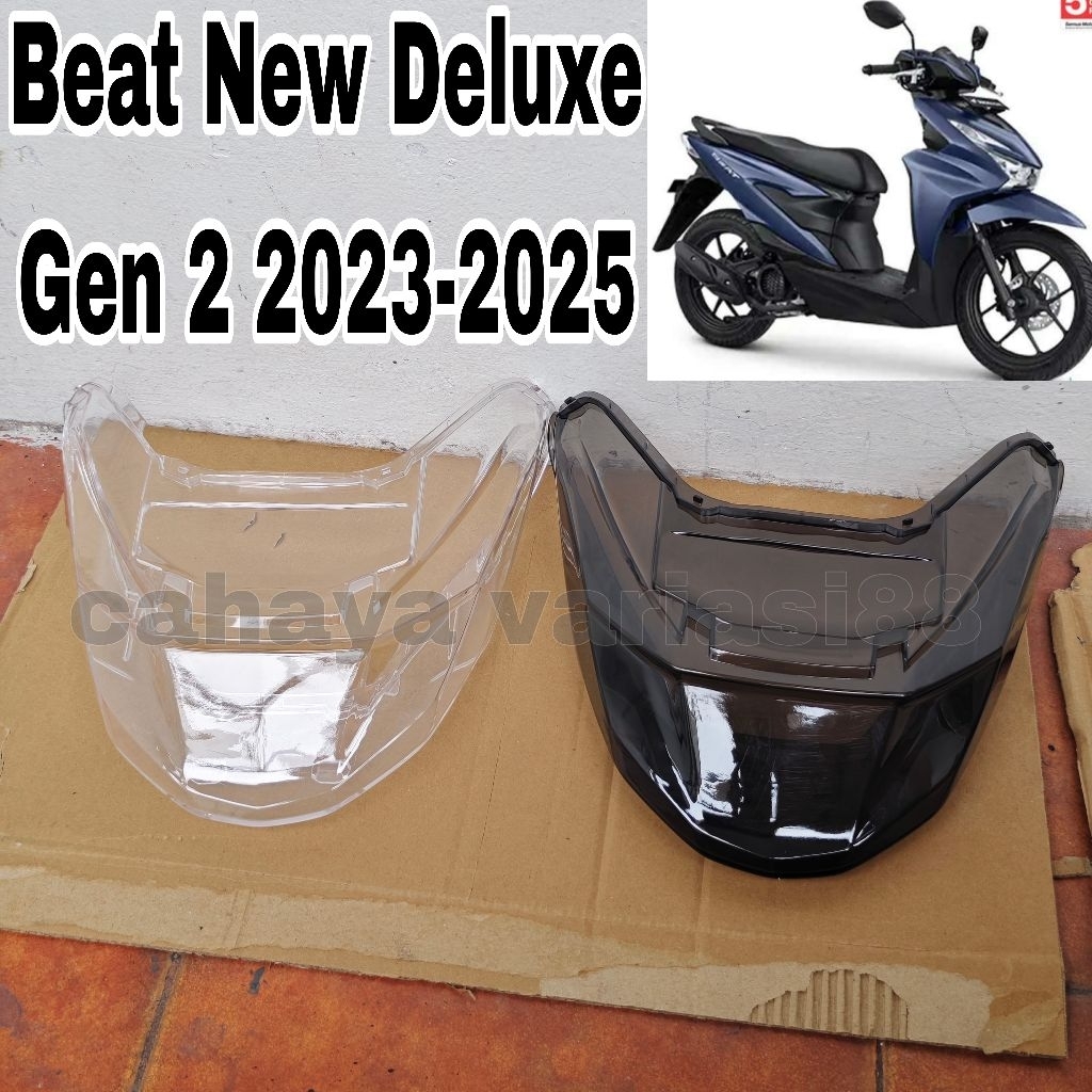 Mika Lampu Stop Belakang Honda Beat Deluxe Remot Gen 2 Tahun 2023 2024 2025 Warna Bening Smoke Riben