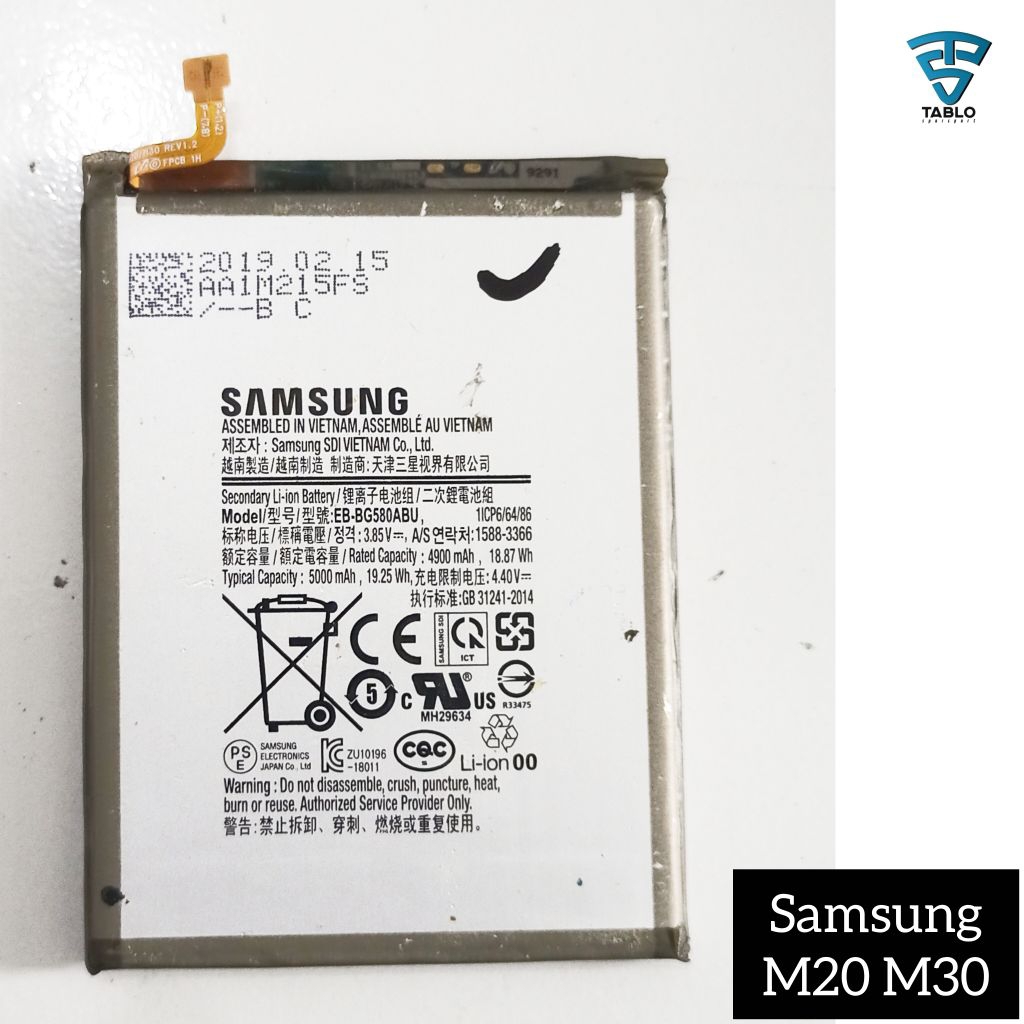 Baterai Samsung M20 M30 EB-BG580ABU original copotan hp