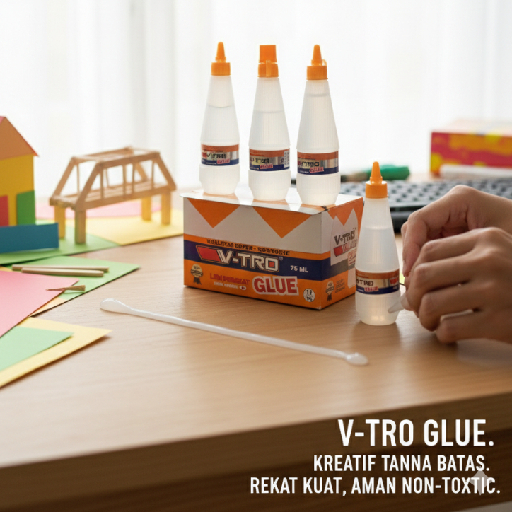 1 pcs lem kertas cair V - TRO satuan liquid glue V- TRO