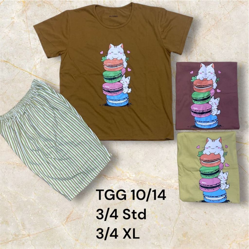 MY DREAM -SETELAN BAJU TIDUR CELANA PENDEK