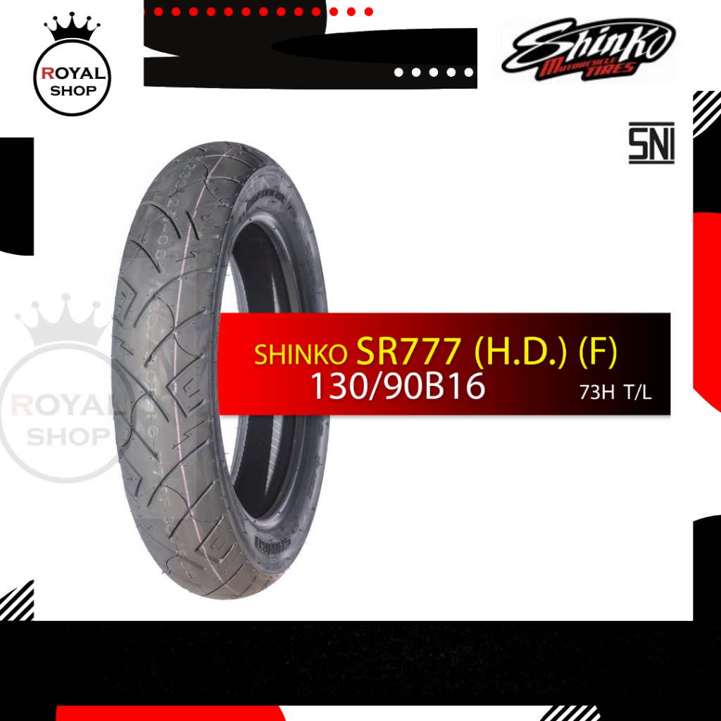 BAN LUAR SHINKO SR777 (R) 130/90-B16 Ring 16 Black WWBAN LUAR SHINKO SR777 (R) 130/90-B16 Ring 16 Bl