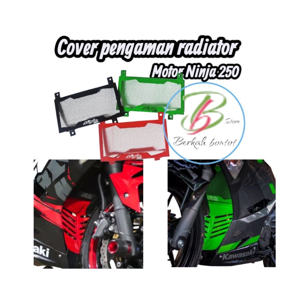 Tutup Pengaman Radiator Ninja 250 FI Anti Karat Cover Radiator Motor Kawasaki
