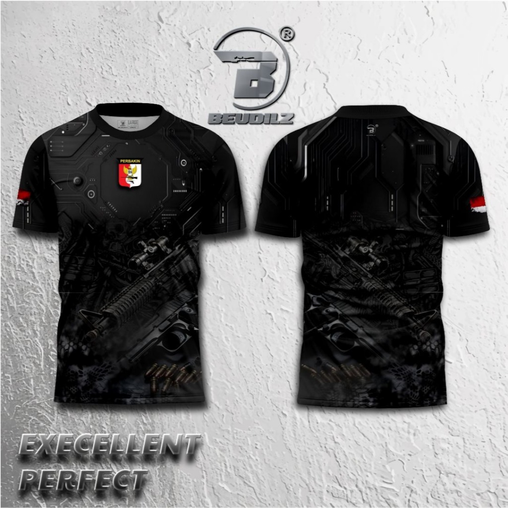 KAOS JERSEY MOTIF ARMY PERBAKIN BEST SELLERBAJU OLAHARGA MENEMBAK ORIGINAL BEUDILZ APPAREL