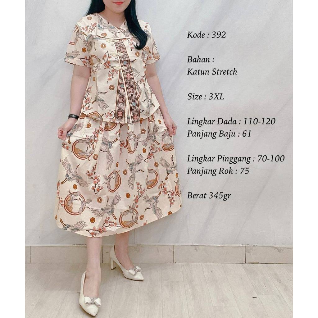 392 SETELAN ROK BATIK WANITA