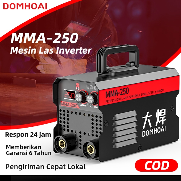 DOMHOAI Mesin Las Listrik MMA-250 Mesin Las 450 Watt Lengkap alat las travo las las listrik portable