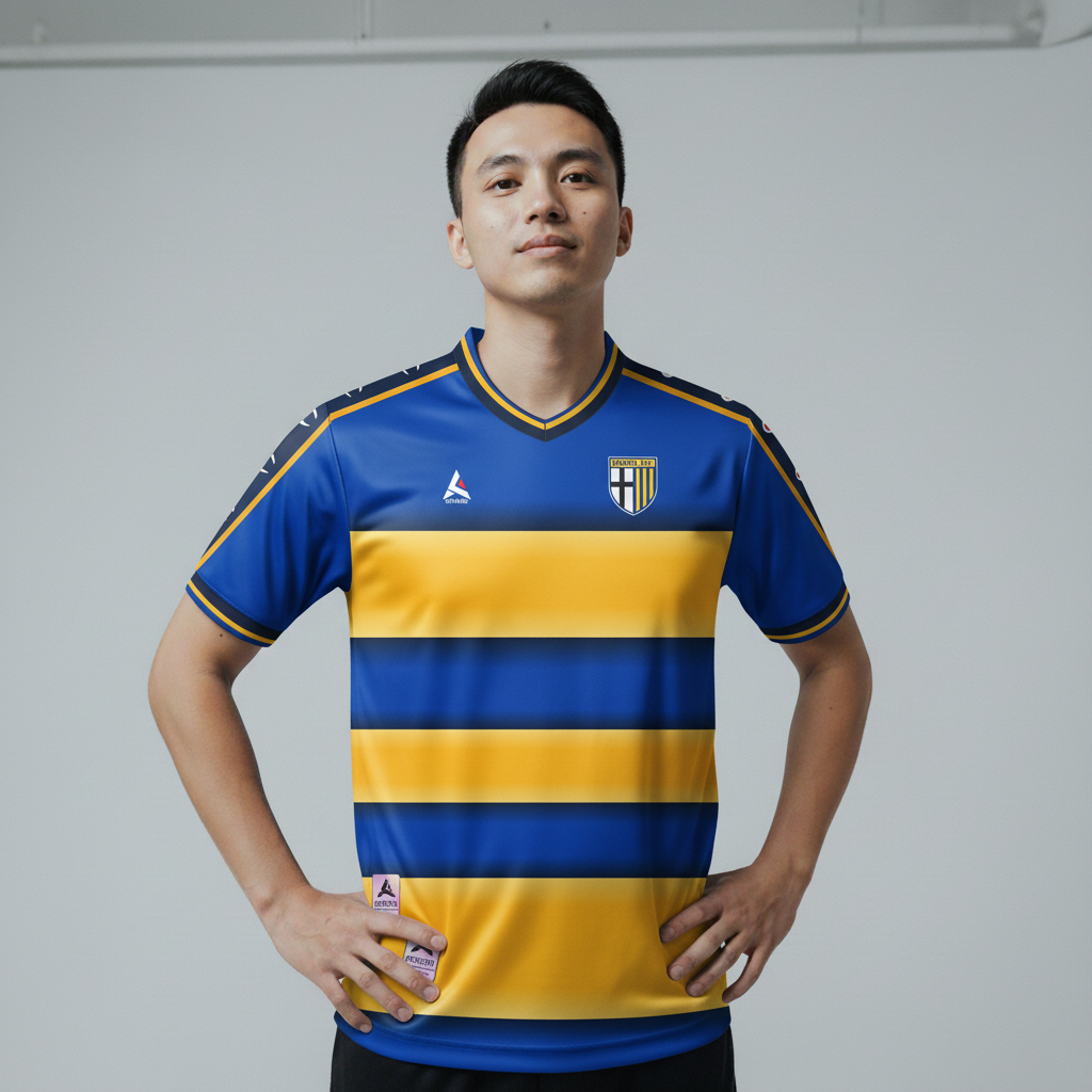 ATHLETIC SPORTWEAR - Jersey Bola Fantasy Parma Home 2001-2002 Fullprinting Casual - Atasan