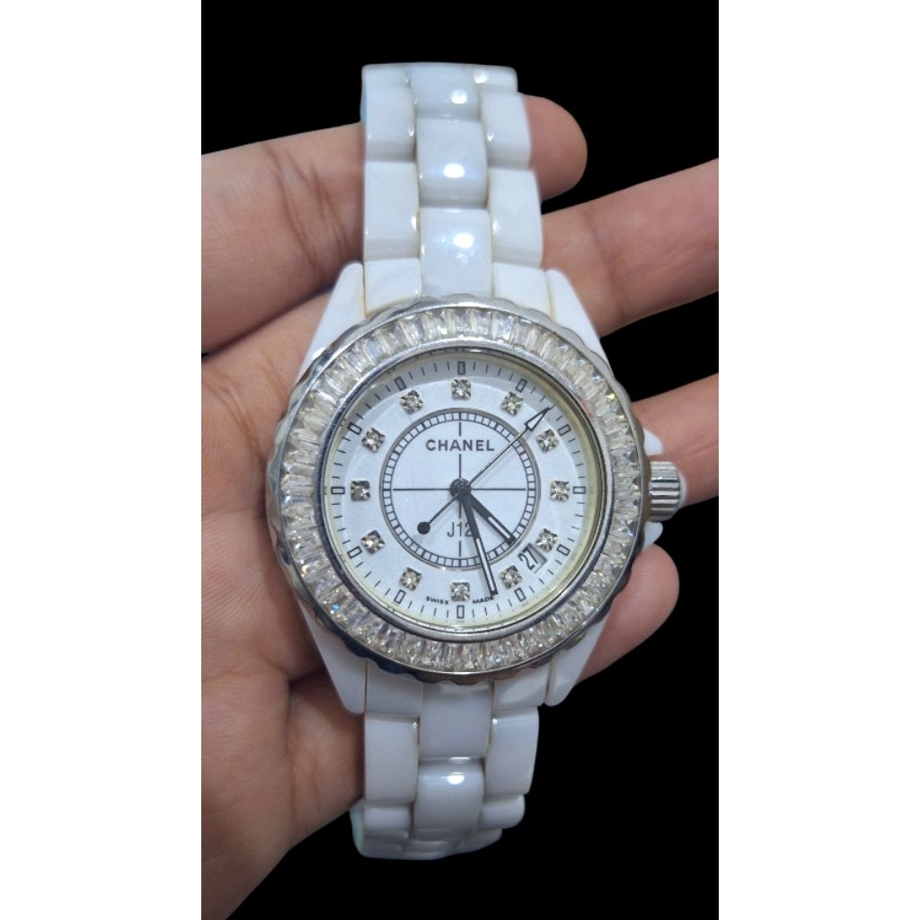 Jam Tangan Chanel J12 Keramik Putih