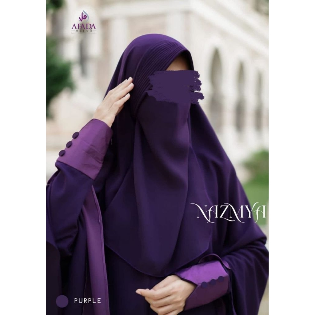 GAMIS SET WARNA PURPLE / GAMIS WARNA UNGU | Gamis nazmy by Afada Hijab