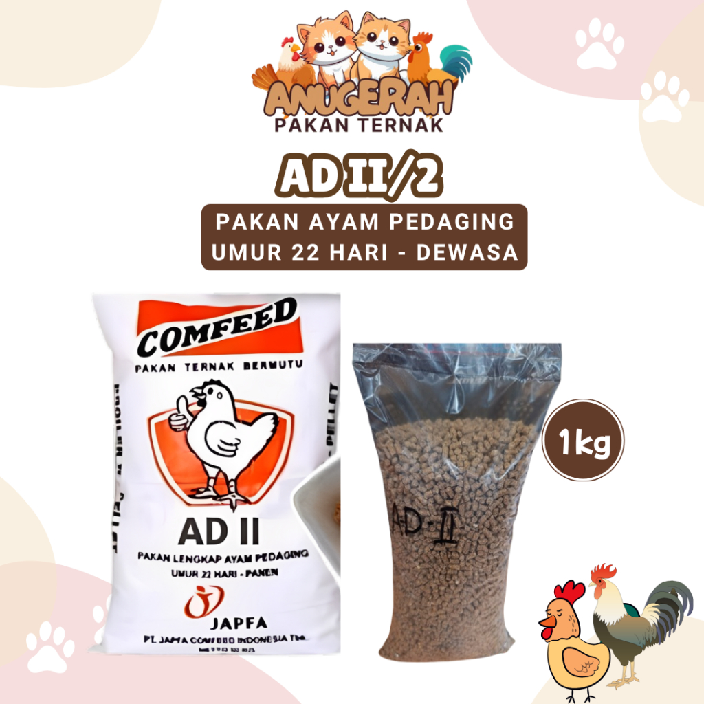 AD 2/II  Pakan Ayam Bangkok Japfa Pur Ayam Aduan Repack 1kg