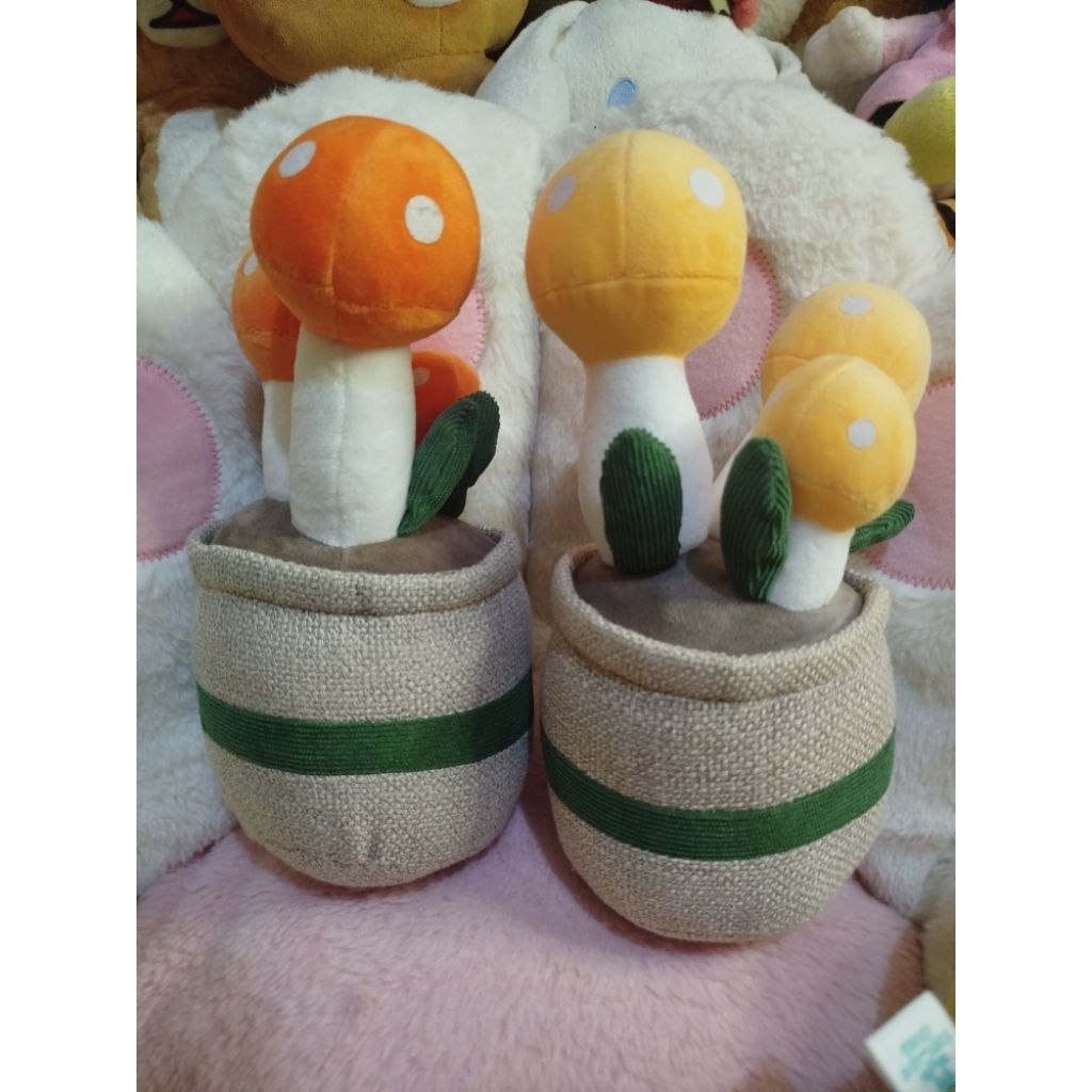 boneka pot jamur warna lucu