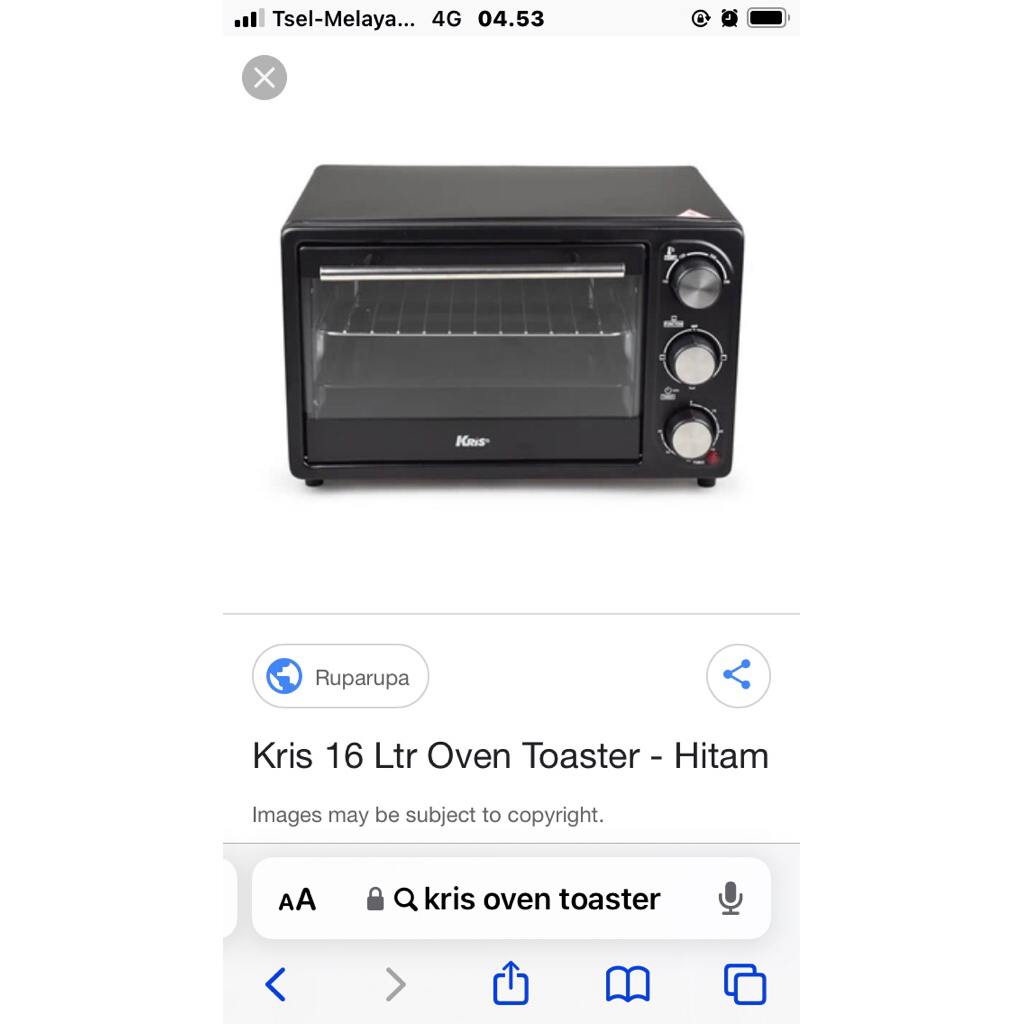 krisbow oven toaster