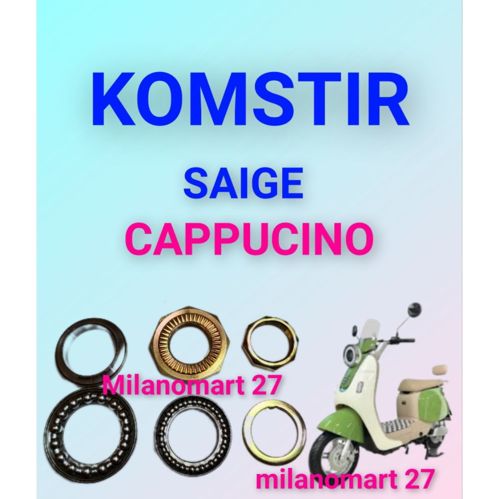 komstir sepeda listrik saige cappucino kones headset komfork sepeda listrik saige cappucino