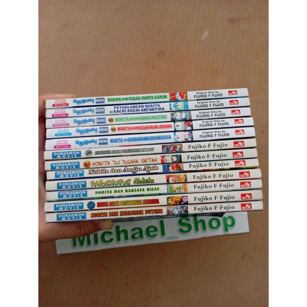 SET 12 Judul Komik BerWarna Doraemon Movie Petualangan Nobita TAMAT LENGKAP LANGKA Fujiko F Fujio