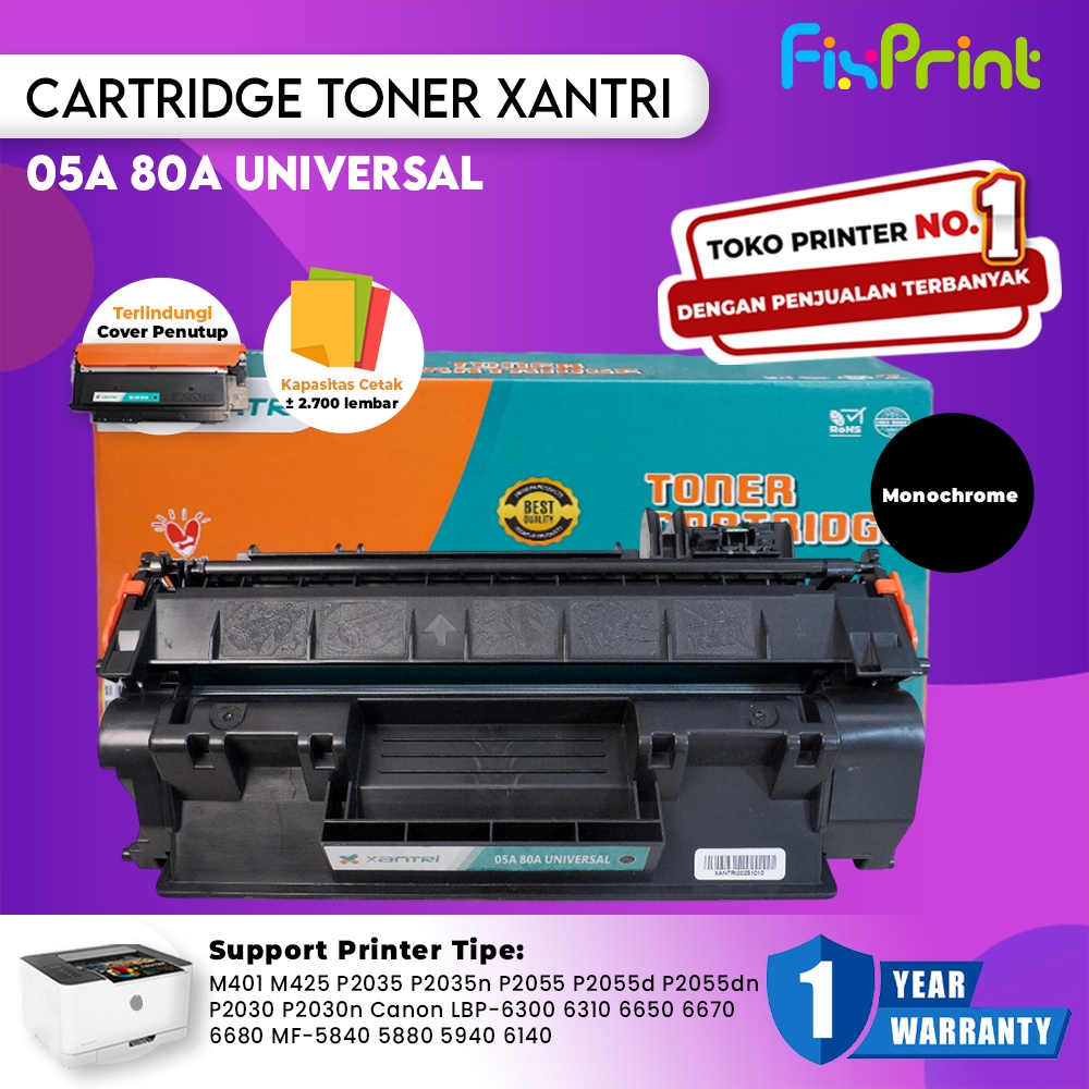 Cartridge Toner Premium Xantri 80A CF280A  Printer LaserJet Pro 400 MFP M401 M425
