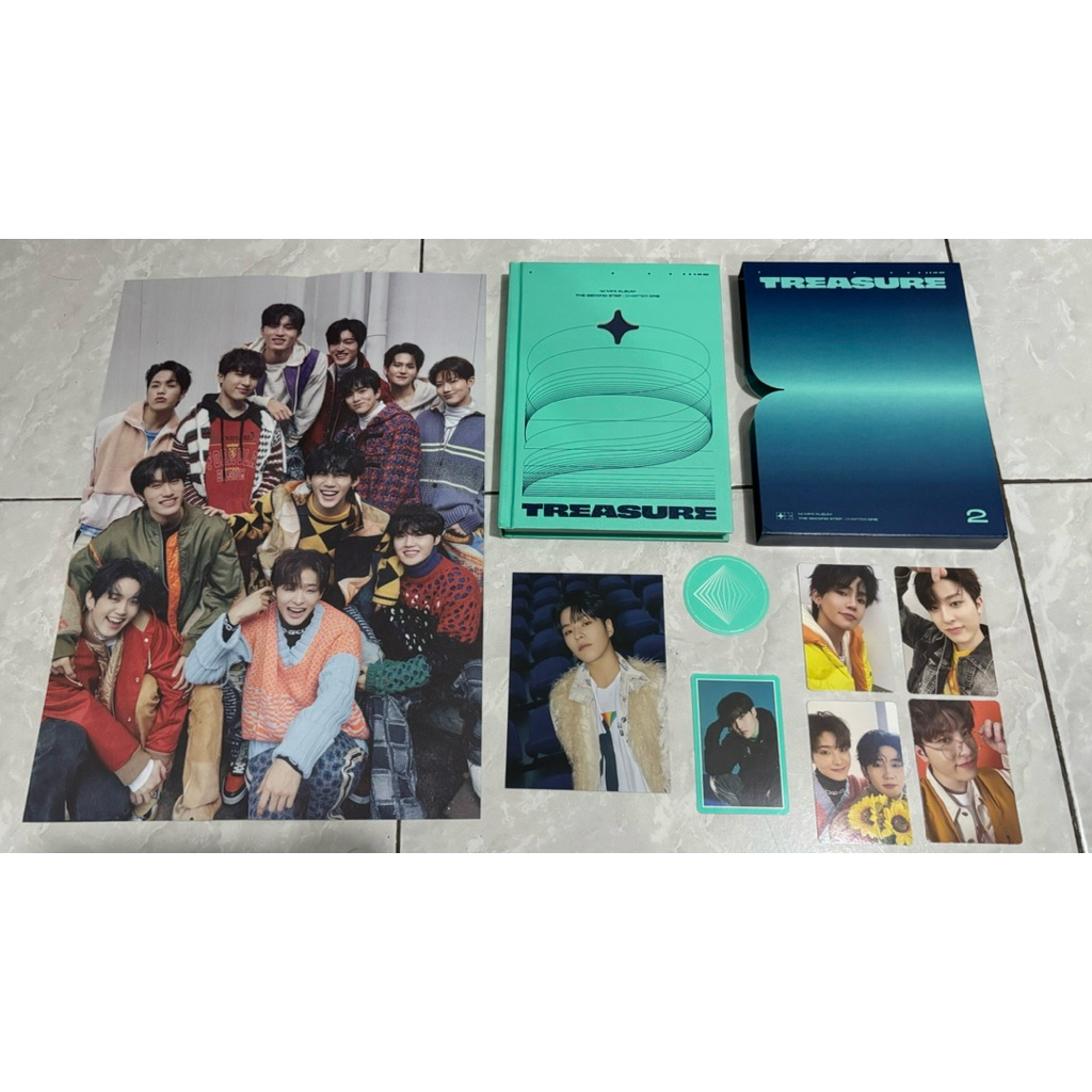 Unsealed Album TREASURE The Second Step : Chapter One Green Ver. (Hyunsuk, Jihoon, Mashiho, Jaehyuk,