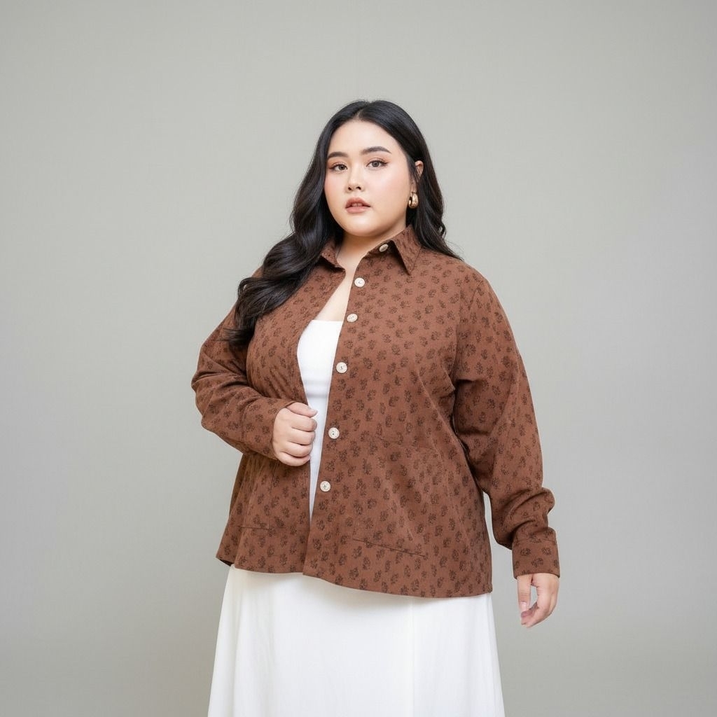 BIGISSIMO - ESTELE JAKET | ATASAN WANITA OUTER JAKET BIG SIZE JUMBO