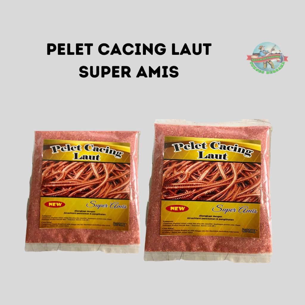 Umpan Pelet Cacing Laut Super Amis Ikan Mas, Bawal, Lele, Gurame