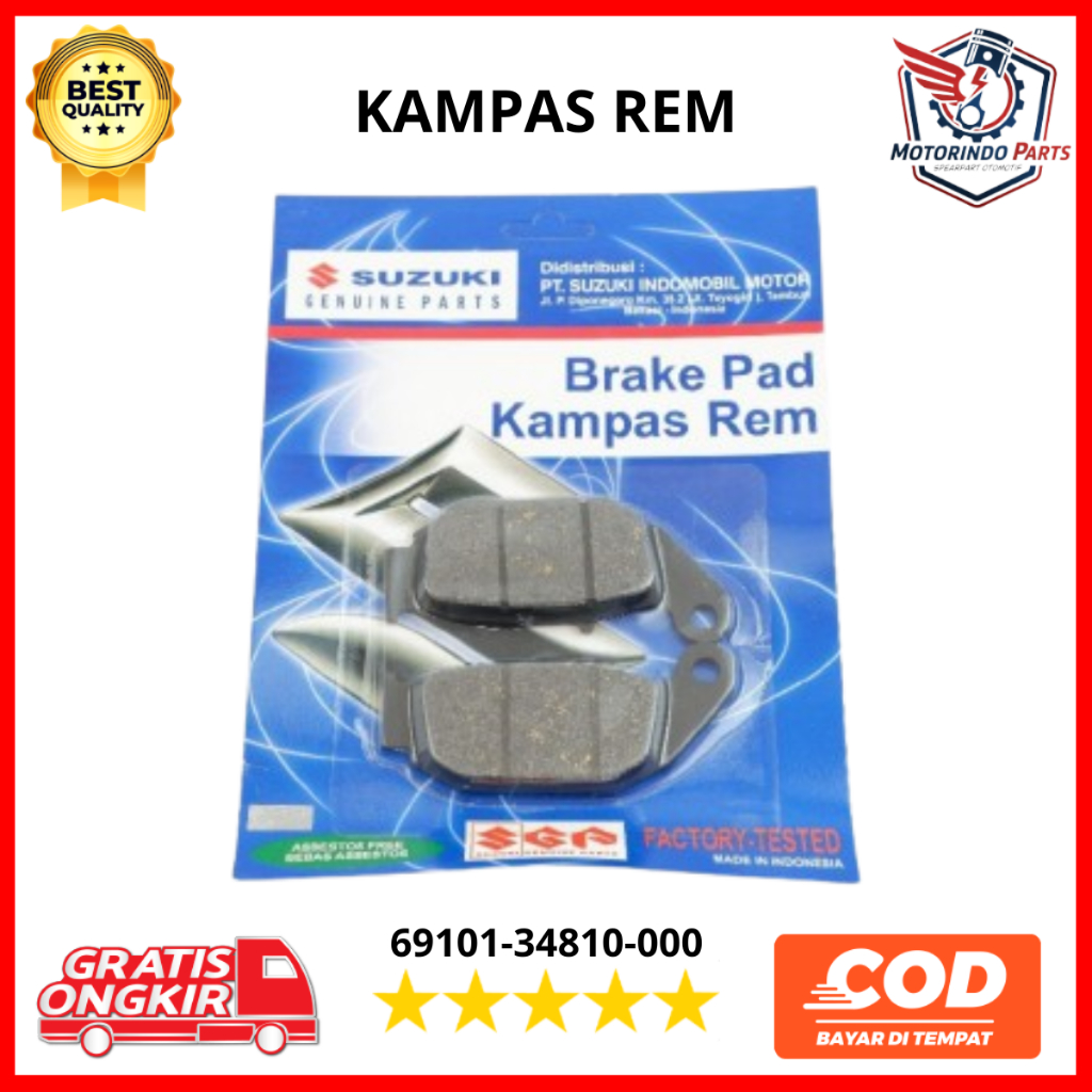 kampas rem belakang suzuki GSX 150 - dispad belakang GSX 150 - kampas cakram belakang GSX 150 motor 
