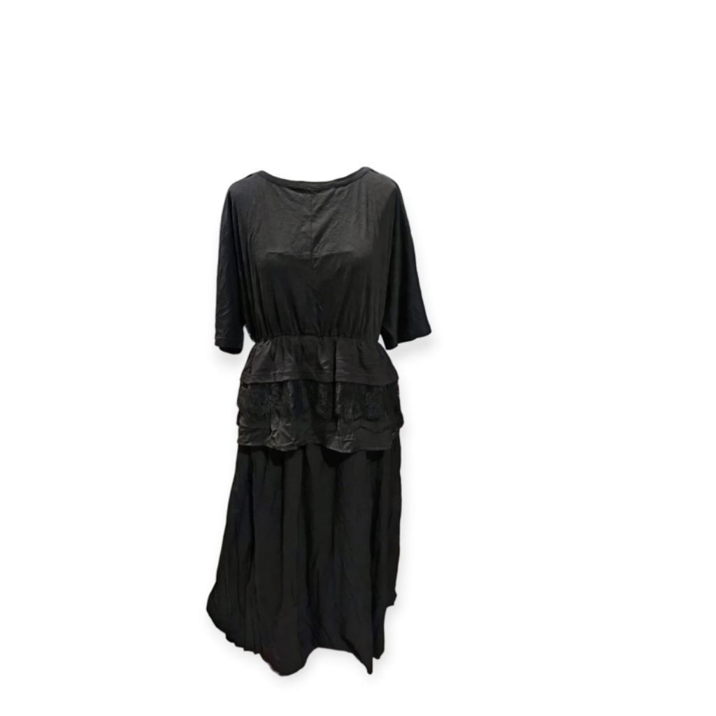 Gu × Undercover Black Midi Dress