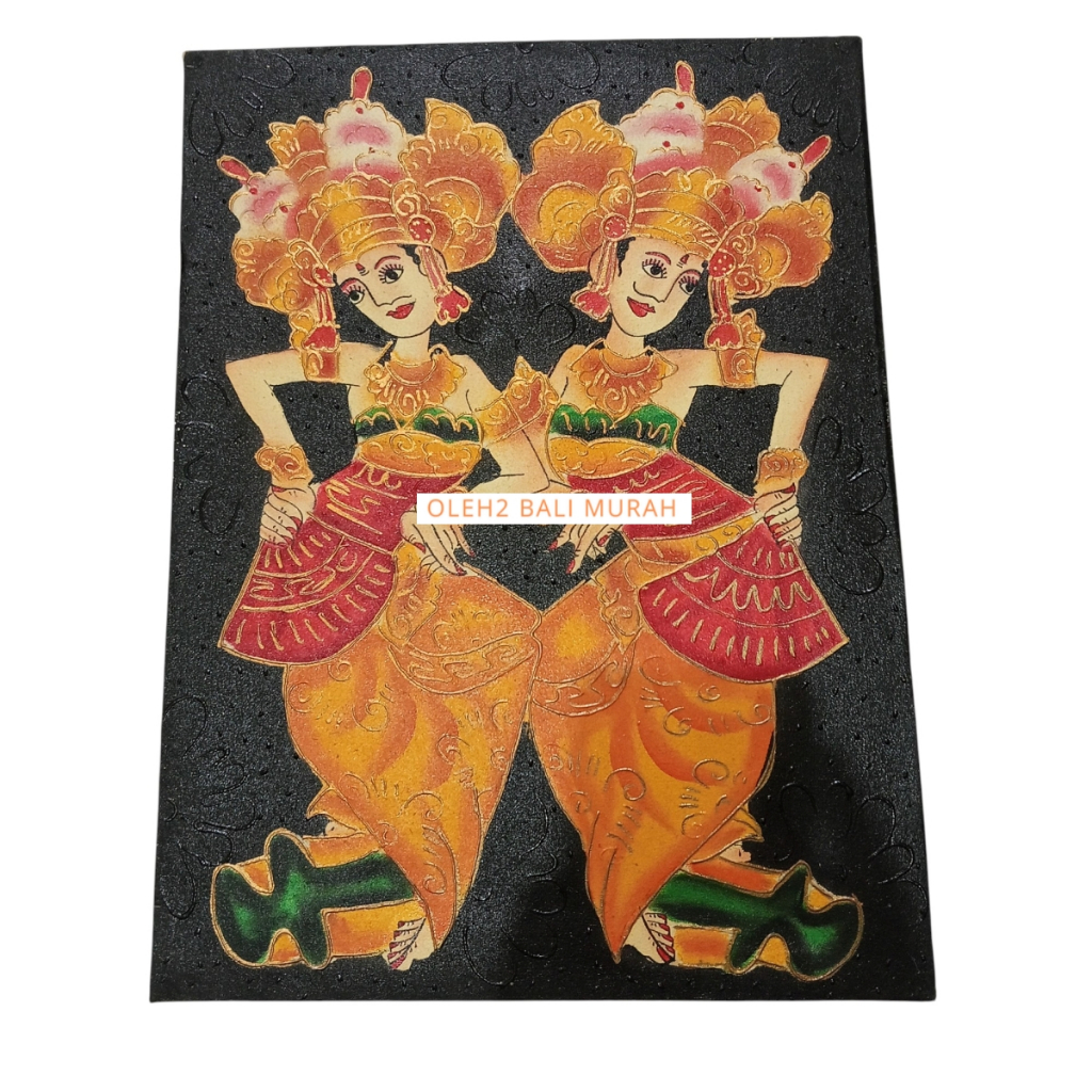 LUKISAN BALI 2 PENARI LEGONG BALI– KHAS & ELEGAN