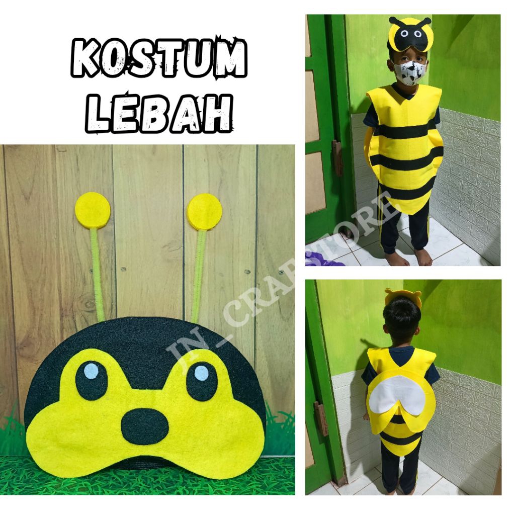 Kostum Lebah Flanel/Kostum Karakter Lebah