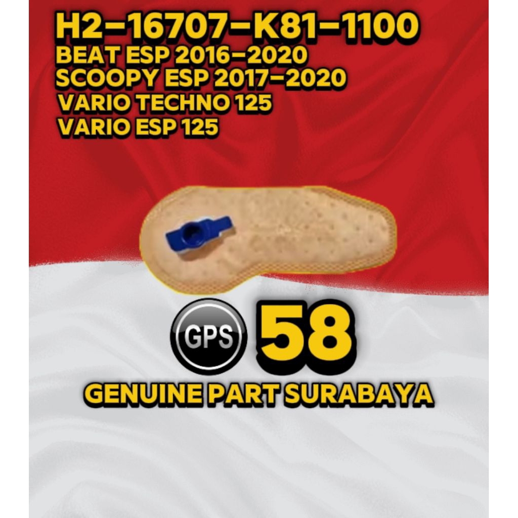 Filter Pempers/Saringan Bensin Beat, Scoopy, Vario 125 (K81-1100) Original Aspira