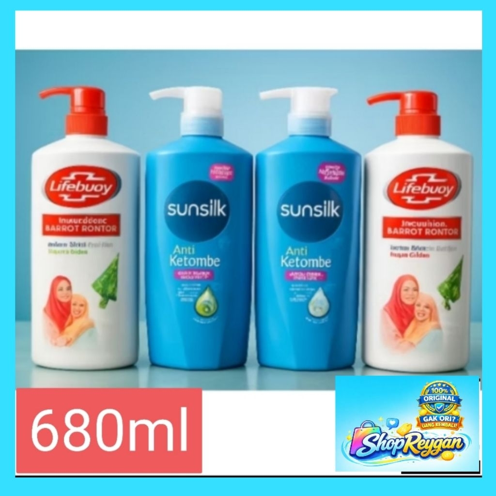 dijamin original (gk ori uang kembali)shampoo sunslik & livebouy 320ml,400ml,650ml, 680ml