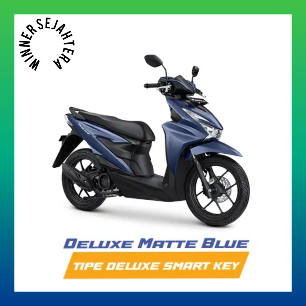 Honda BeAT Deluxe Matte Blue Tipe Deluxe Smart Key Tahun 2026
