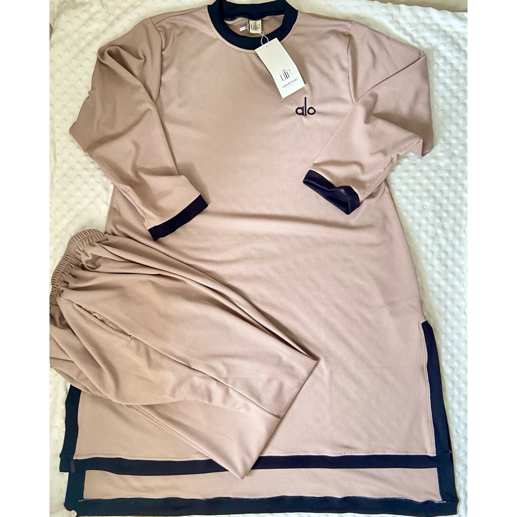 Setelan Celana wanita Tunik bordir alo Coksu