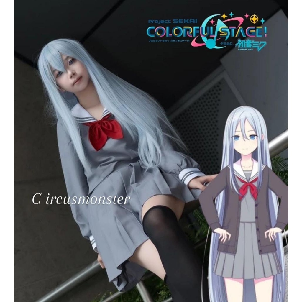 FULLSET COSPLAY Project Sekai Kanade Yoisaki seifuku DENGAN WIG