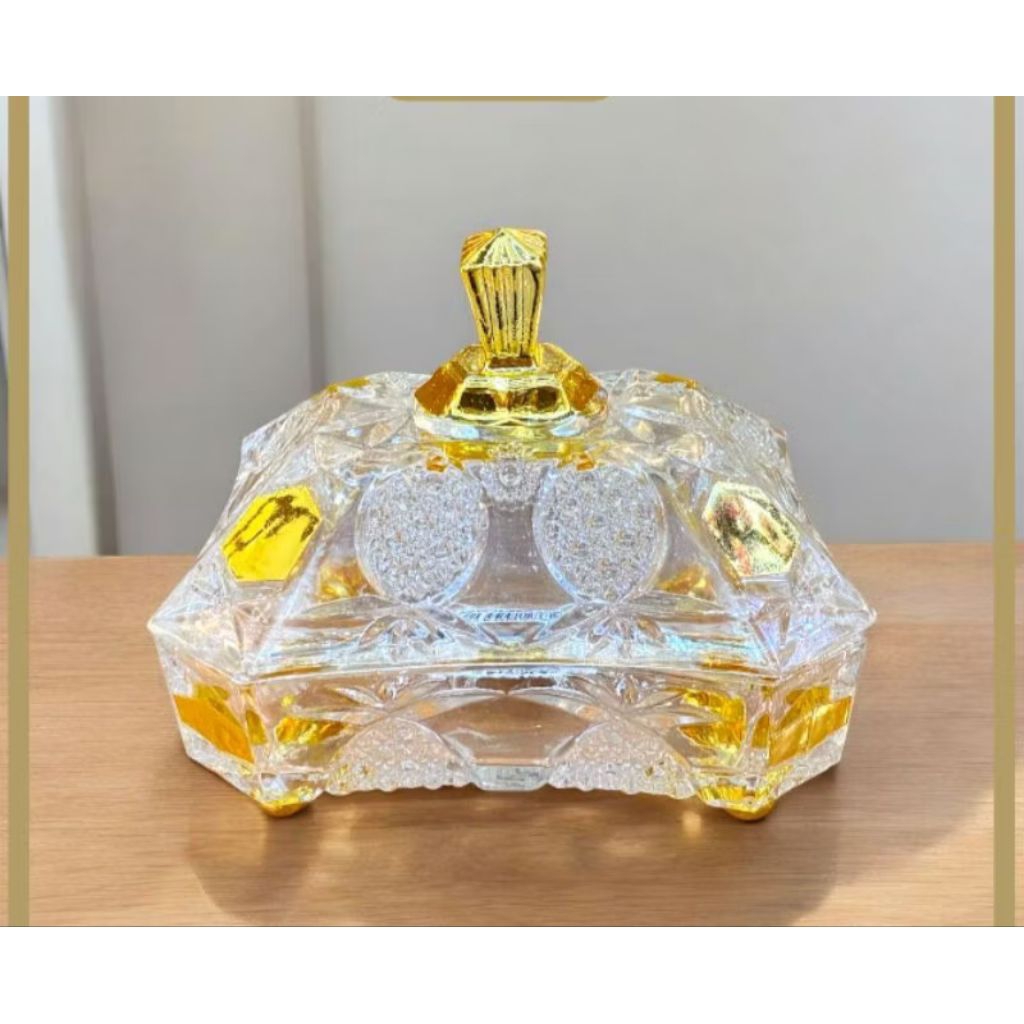 Capodimonte candy pot kaca tempat permen kue kering