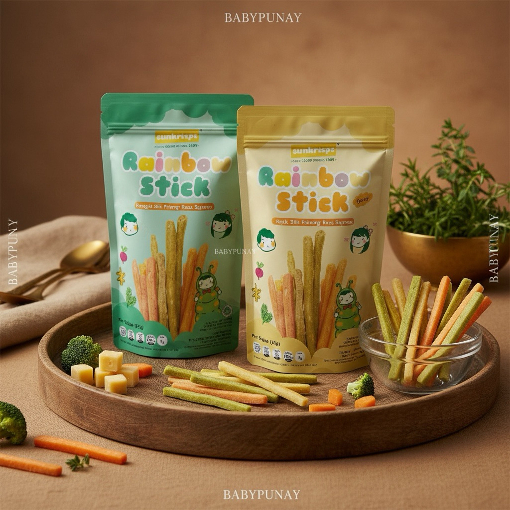 Sunkrisps Rainbow Stick Biskuit Snack Makanan Ringan Bayi & Anak