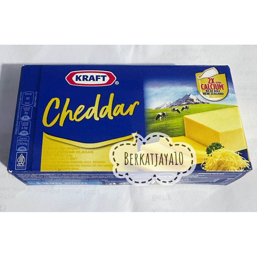 Keju KRAFT Cheddar 150 Gram Keju Cheddar Cheese Olahan