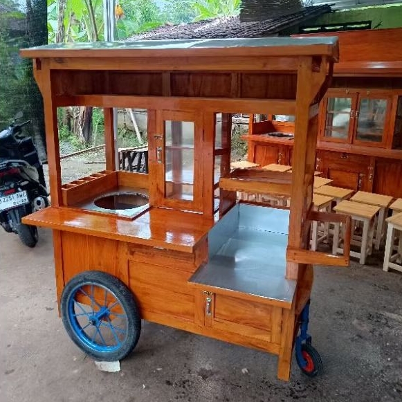 gerobak bakso dan gorengan roda tiga free ongkir