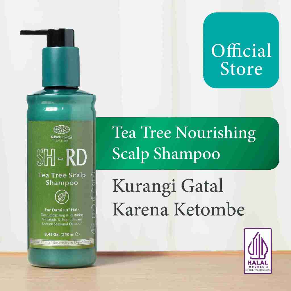 SH-RD | Tea Tree | shampoo anti ketombe | Perawatan Rambut | Gatal | Ketombe | Ketombe kering | Keri
