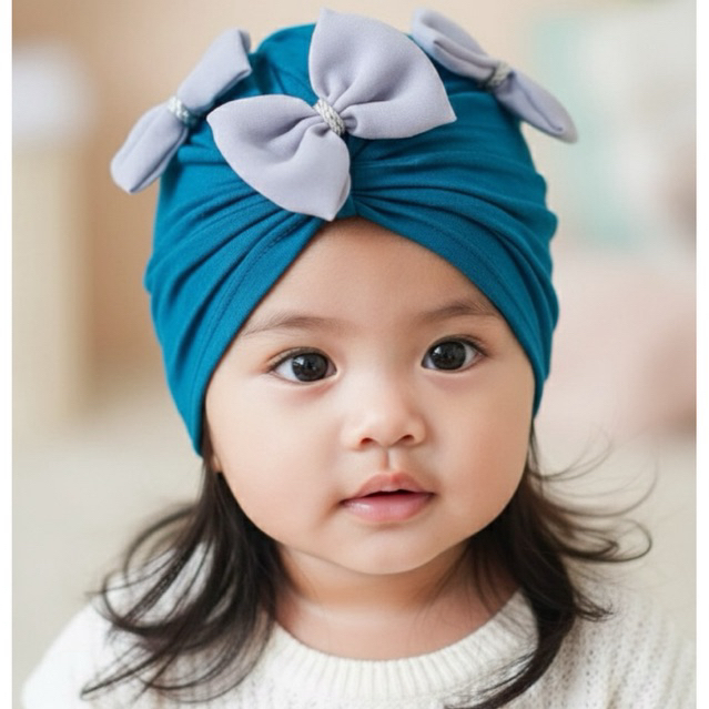 Topi Bayi perempuan Pita TB188 | Bando Anak pita cantik BD071 | Jepit Anak Korea JPT200 | Bando Bayi