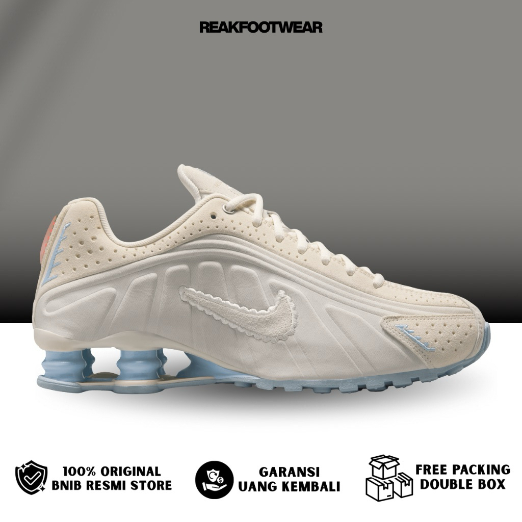 Nike Shox R4 SE Pale Ivory Celestine Blue 100% Authentic [IH3572-110]