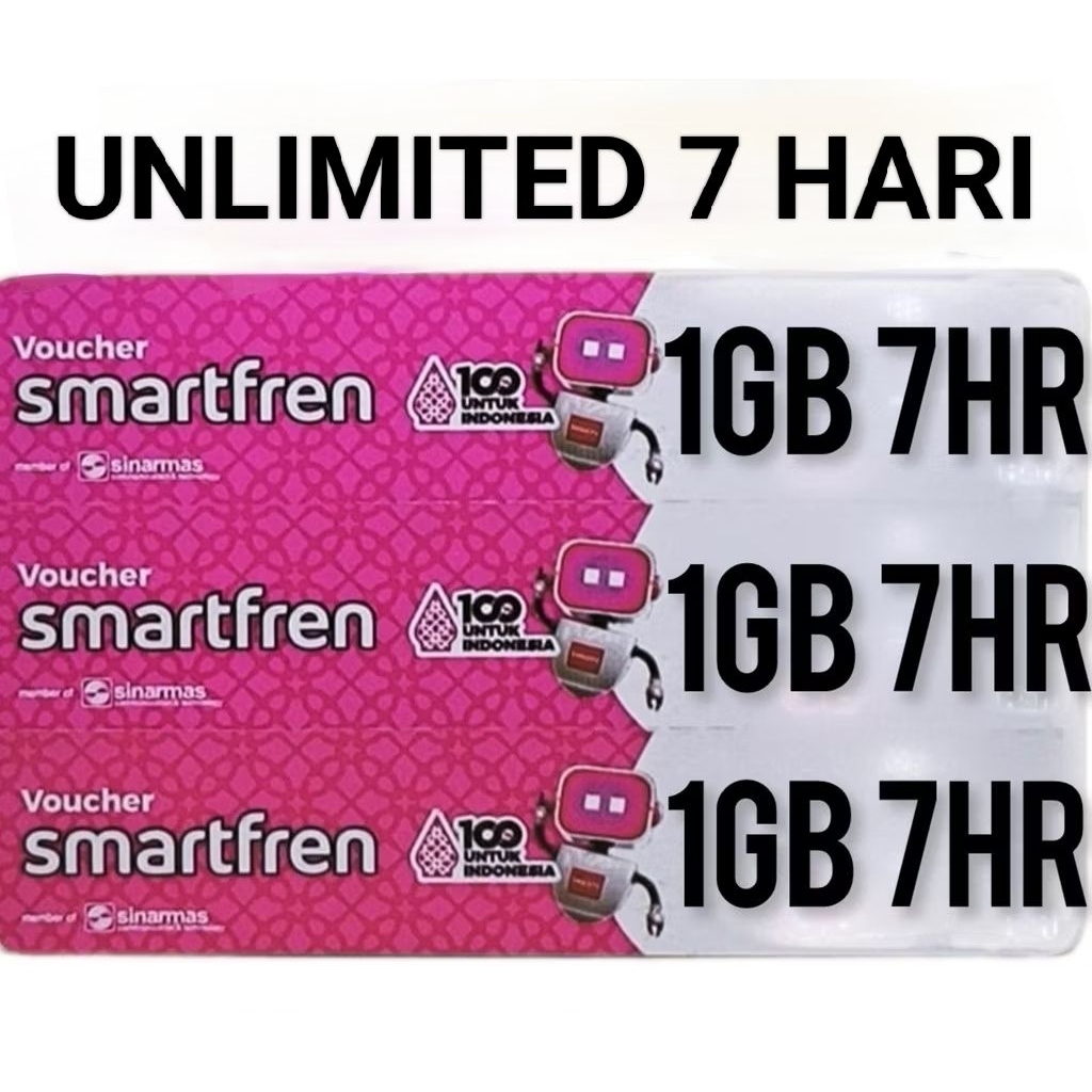 KUOTA DATA SMARTFREN UNLIMITED FUP 1GB 7 HARI