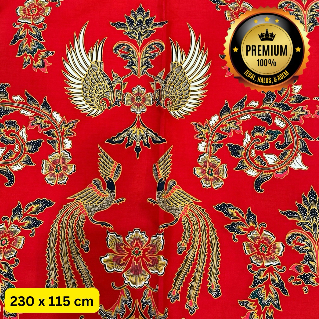 Kain Batik Printing Garuda Kencana Merah KATUN PRIMIS