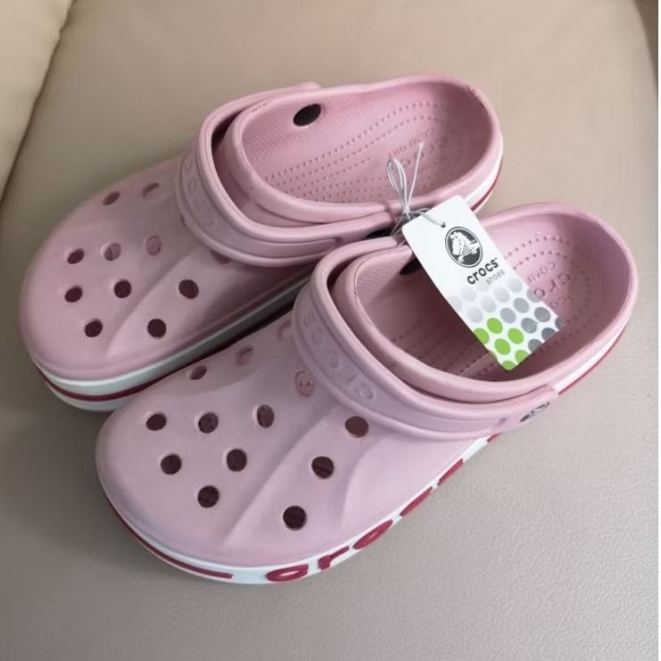 Crocs BayaBand pink putih Original