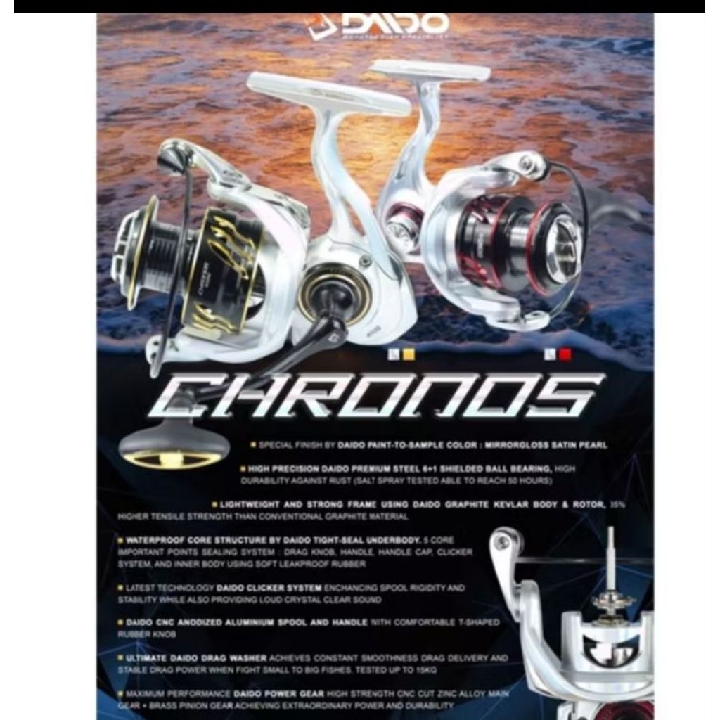 reel daido chronos, alumunium spool and handle,