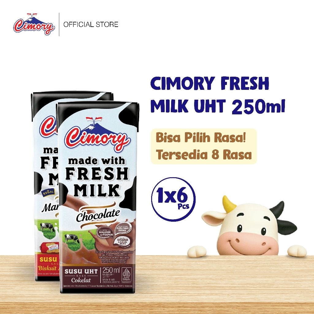 Susu UHT Cimory 250 ml - Rasa Almond, Choco Malt, Salted Caramel