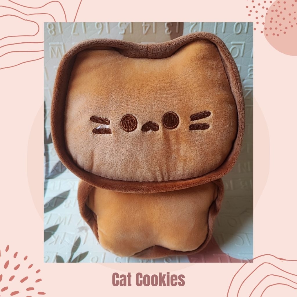 Roti Cokelat Hello Kitty (Mainan Boneka Cat Cookies Bantal Anak Lucu Original Baru Murah FuniFun Cap