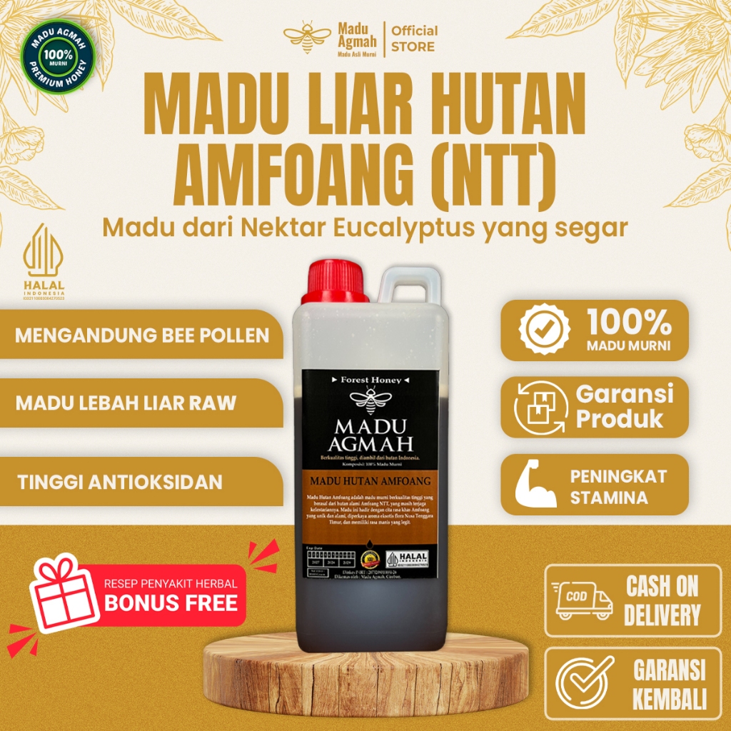 Madu Agmah Liar Hutan Amfoang 100% Asli & Murni Raw Honey