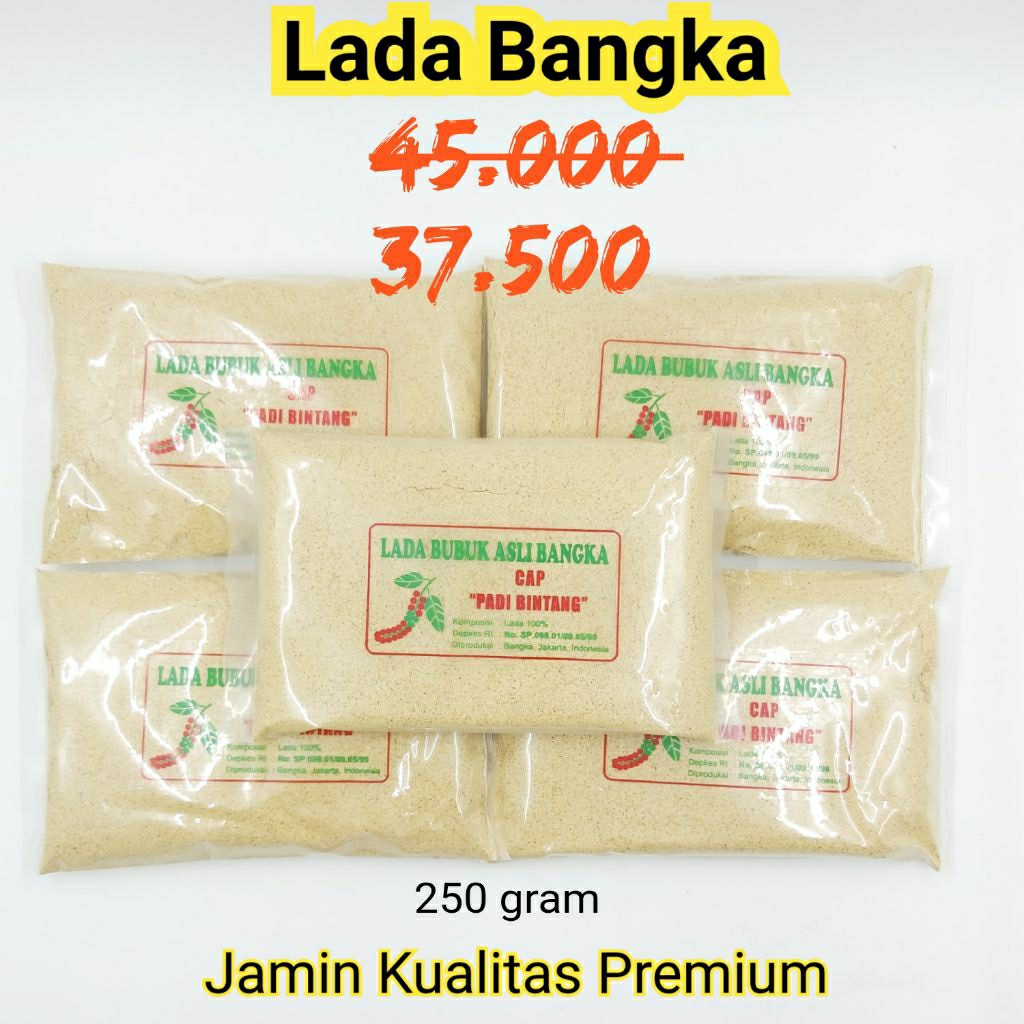Lada Bubuk Asli Bangka 250gr. Lada putih/Merica Bangka