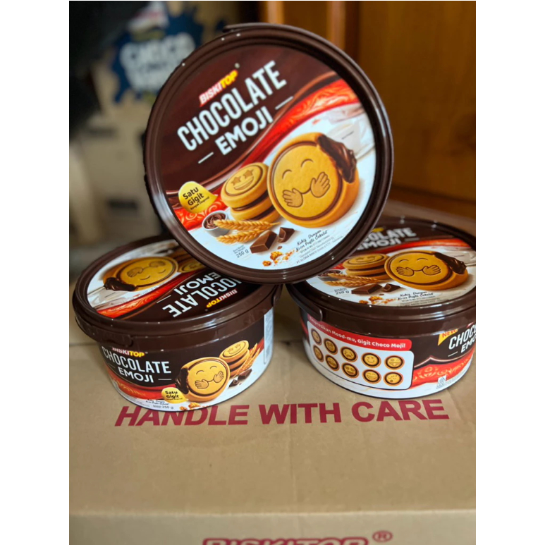 Biskitop Chocolate Emoji/Kukis Emoji 250gr